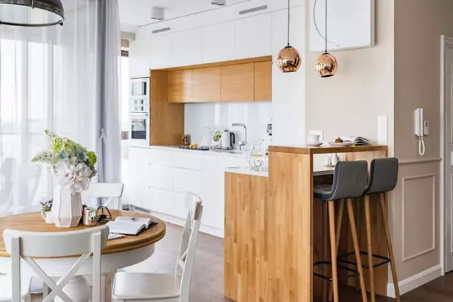 cocina rustica con muebles blancos